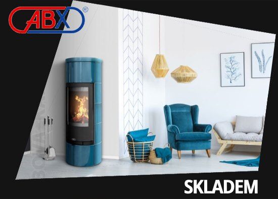 Exklusivní kamna Abx Kastilie kachle aquamarin