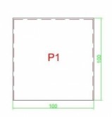 Sklo pod kamna P1 - čiré 100x100