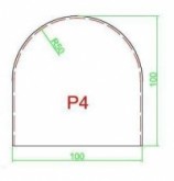 Sklo pod kamna P4 - čiré 100x100