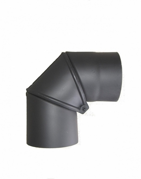 Koleno stavitelné 0-90° čistící 130mm černé, 2mm