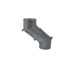 Koleno stavitelné s revizí 4 segmentové, 160mm, černé 2mm
