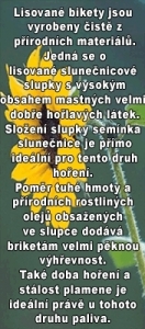 Krbové slunečnicové lisované brikety