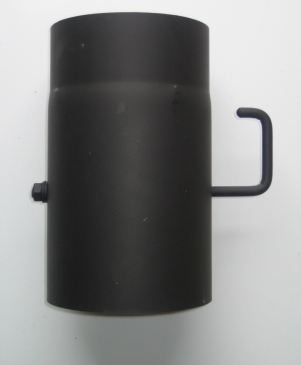 Trubka s klapkou 0,25m 200mm černá - dlouhé táhlo