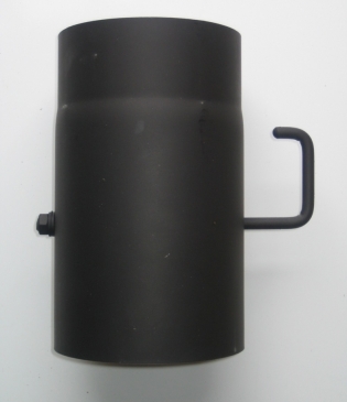 Trubka s klapkou 0,25m 180mm černá - dlouhé táhlo