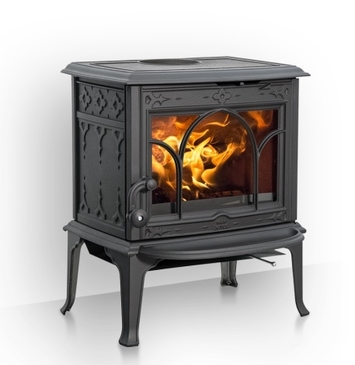 Jotul F 100 ECO.2 CB LL BP - dlouhé nohy, černý lak, s příčkami;