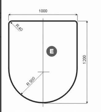 Romotop plech pod kamna E 1000x1200