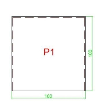 Sklo pod kamna P1 - čiré 100x100 / tl. 8mm - v kartonu